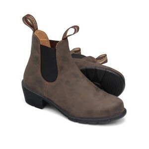 Blundstone Rustic Brown Leather Heel Booties